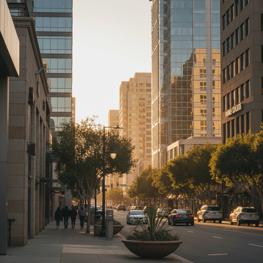 Irvine business district and Greater Los Angeles corridors